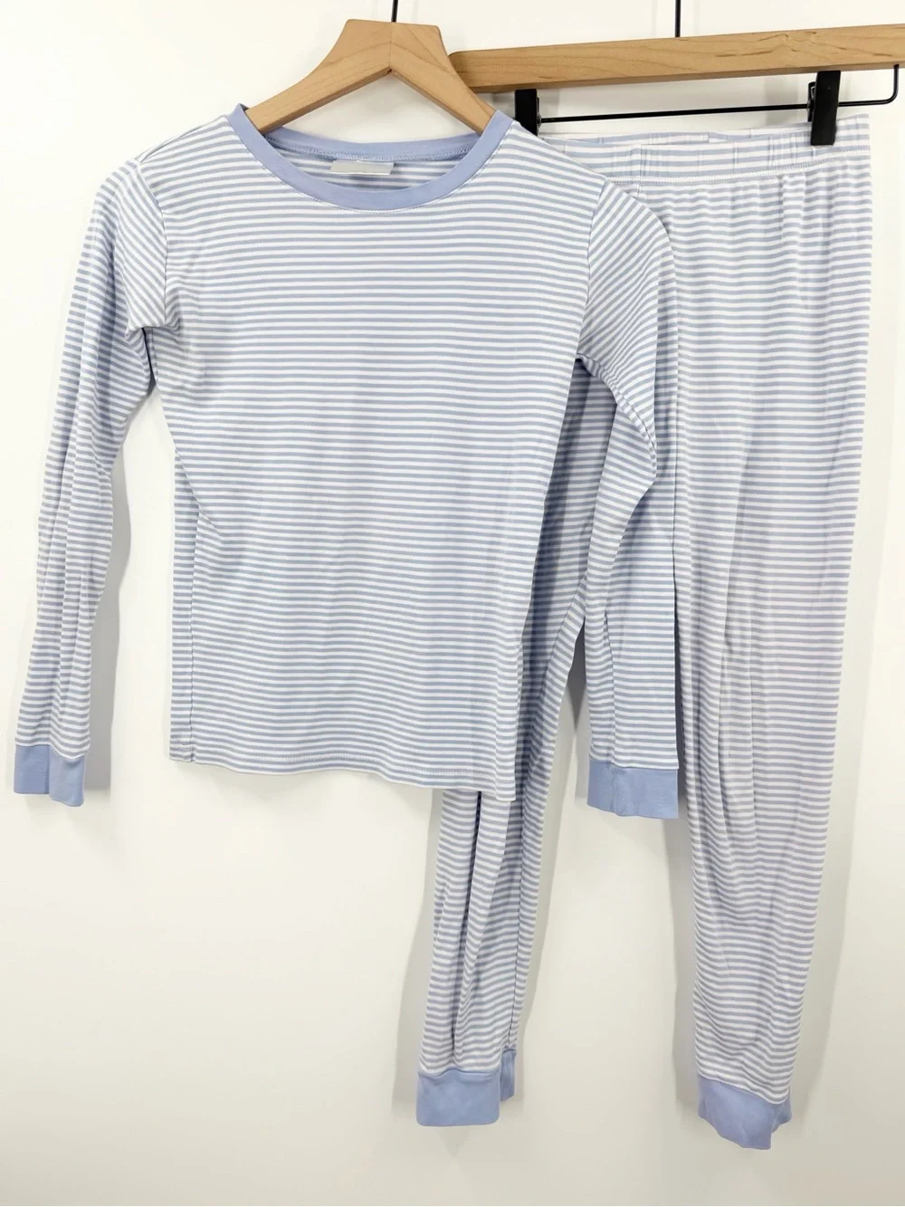 Lake Pima Cotton Blue White Striped Pajama Set
